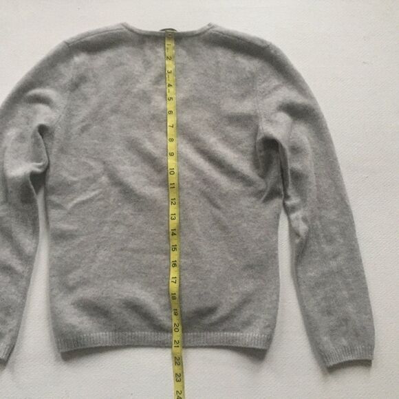 Fabiani Sweater Cashmere Pullover Gray Long Sleeve - Picture 2 of 6